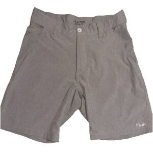 Huk Shorts Mens SMALL Gray Performance Fishing